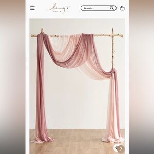 Wedding Arch Drapes in Dusty Rose & Mauve (Set of 3 Drapes): Ling’s Moment (1️⃣)